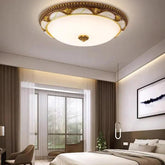 Brass Round Vintage Ceiling Light - Clowas